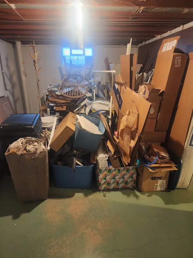 Roll-off dumpster container at job site for 4 Yard Dumpster Rental in Piney Point Village